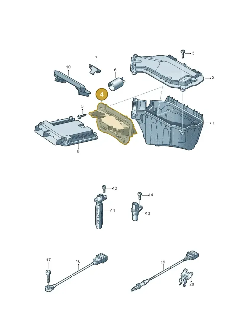 8K0907461D — Audi Q5 qu. 2.0 TDI (2012-2017) diagram 751906000, position 4
