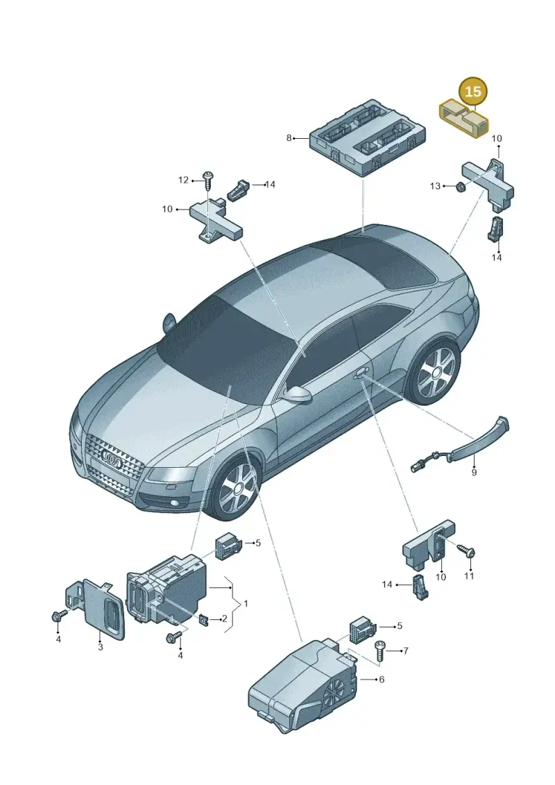 8K0919132 — Audi RS5 Cabrio (2012-2015) diagram 620909000, position 15