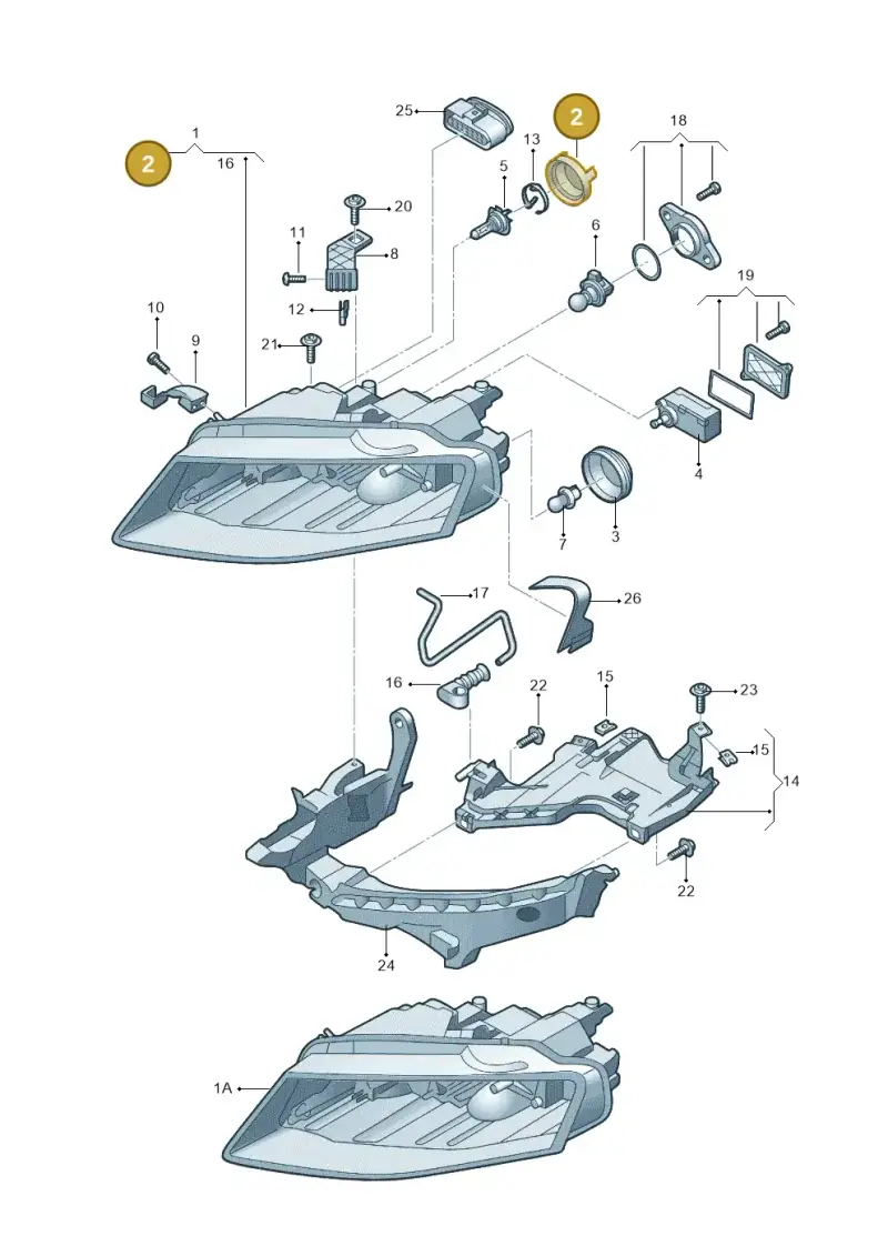 8K0941159 — Audi A4L 2.0 (2008-2012) diagram 669941000, position 2