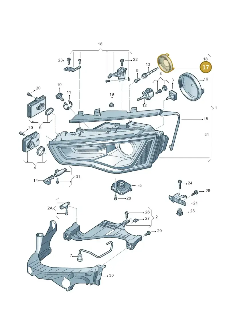8K0941159 — Audi RS5 Cabrio (2012-2015) diagram 724941100, position 17