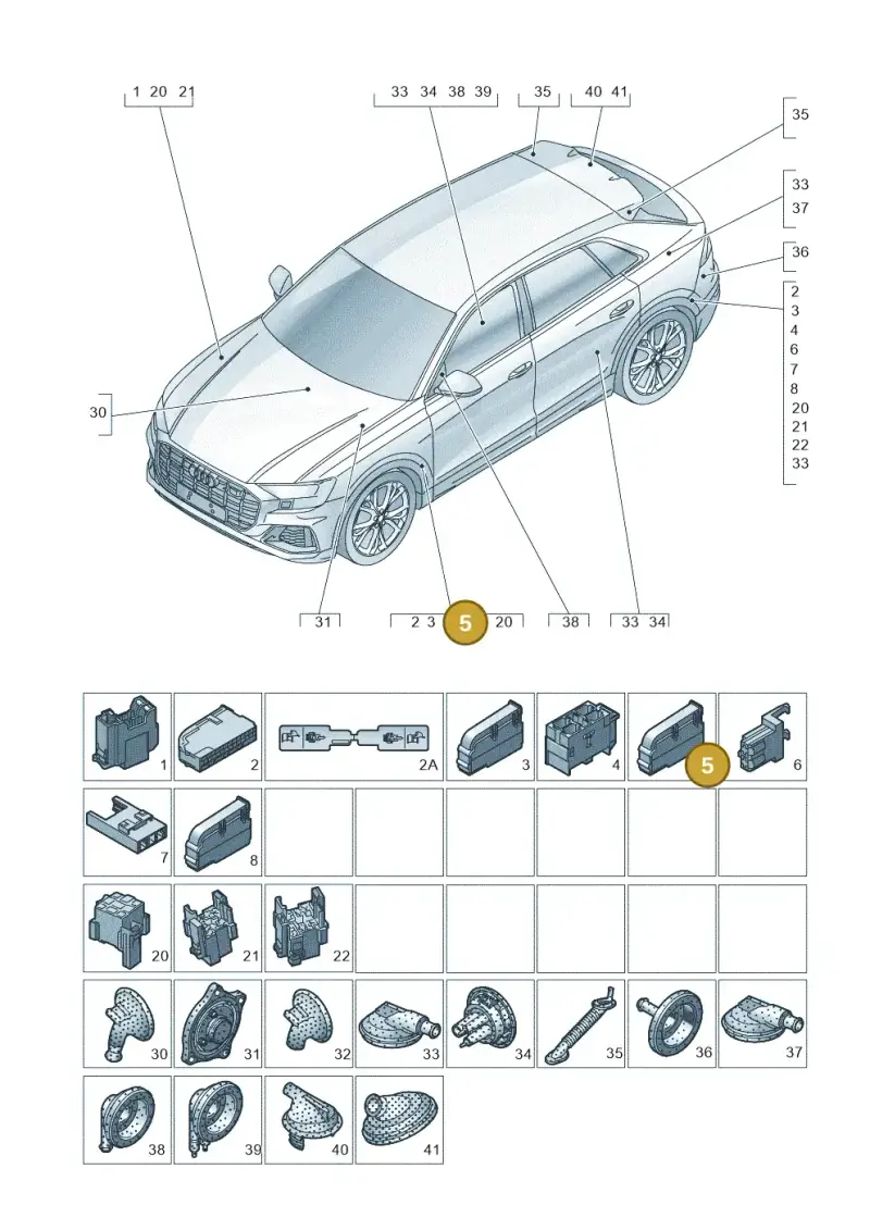 8K0941824D — Audi RS Q8 Quattro (2019-) diagram 429971810, position 5