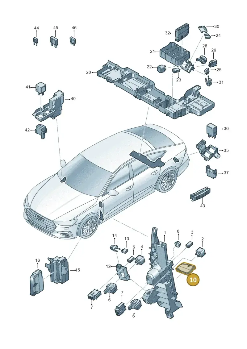 8K0941824D — Audi RS7 Sportback (2019-) diagram 435937000, position 10