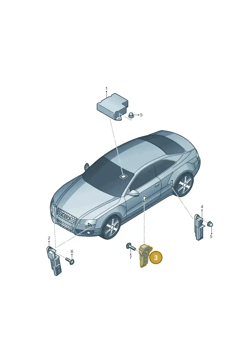 8K0955557C — Audi RS5 Cabrio (2012-2015) diagram 725959300, position 3
