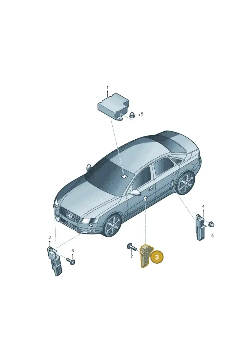 8K0955557C — Audi RS4 Av. qu. 4.2 (2012-2015) diagram 736959300, position 3