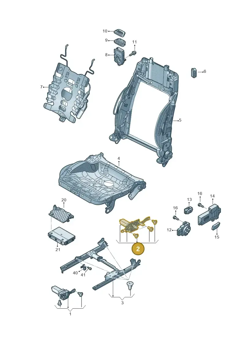 8K0959111 — Audi A3 Cabrio (2016-2020) diagram 891959200, position 2
