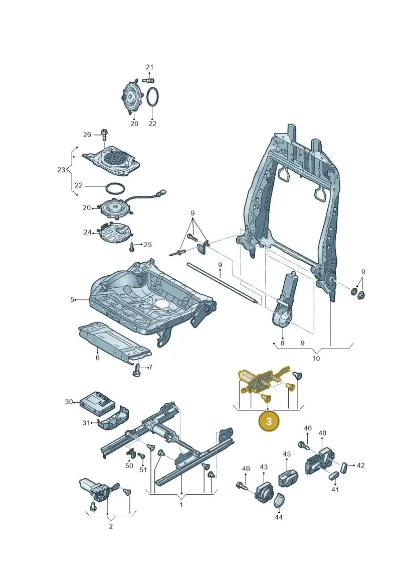 8K0959112 — Audi A7 Sportback (2014-2018) diagram 758959210, position 3