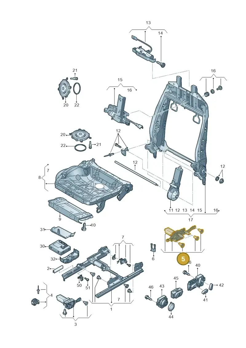 8K0959112 — Audi A8L qu. 3.0 TDI (2013-2018) diagram 771959200, position 5