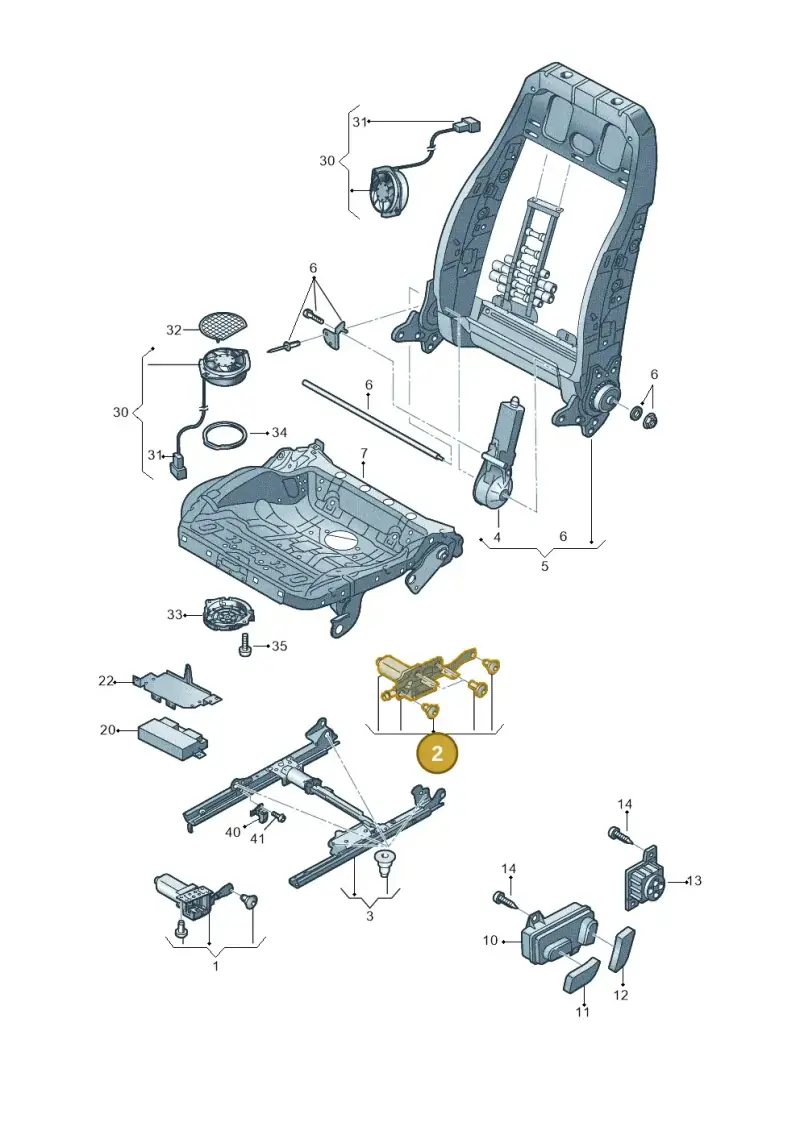 8K0959112 — Audi A7 Sportback (2014-2018) diagram 788959200, position 2