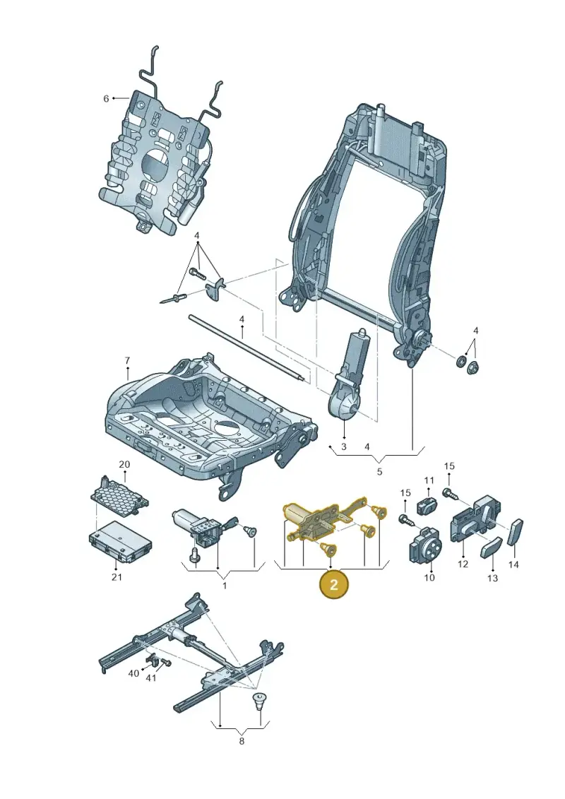 8K0959112 — Audi A3 Sportback (2016-2020) diagram 890959200, position 2