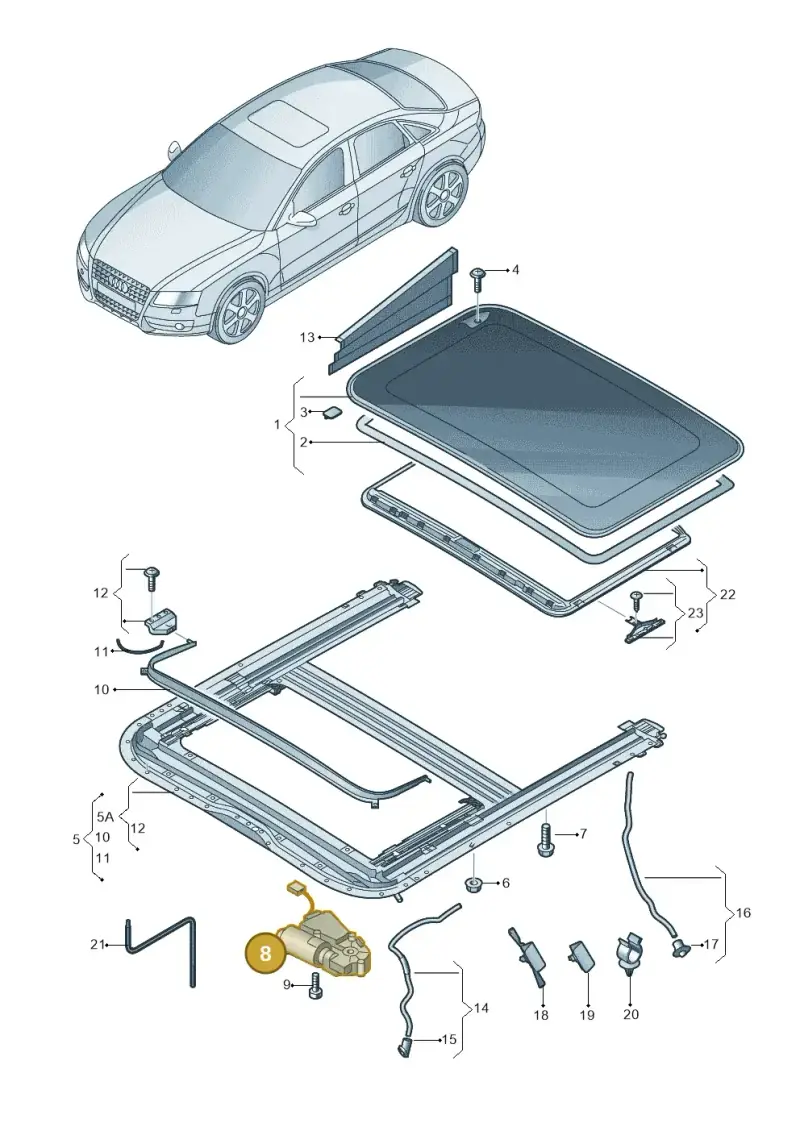 8K0959591C — Audi A4 av. 2.0 tdi (2011-2015) diagram 636877000, position 8