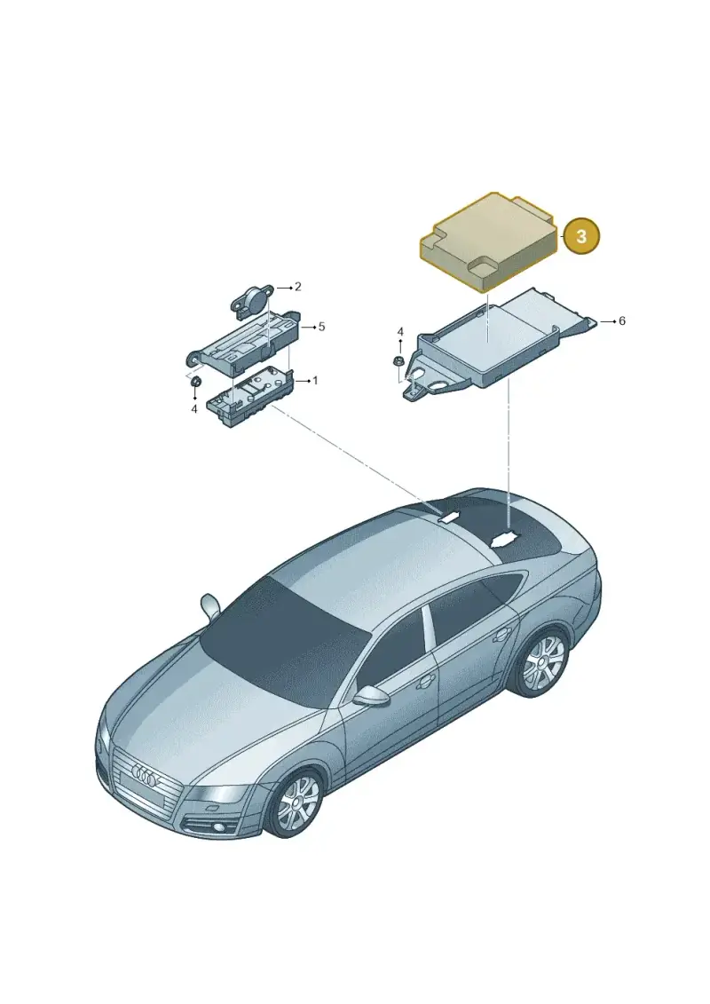 8K0959663D — Audi A7 Sportback (2010-2015) diagram 711959400, position 3