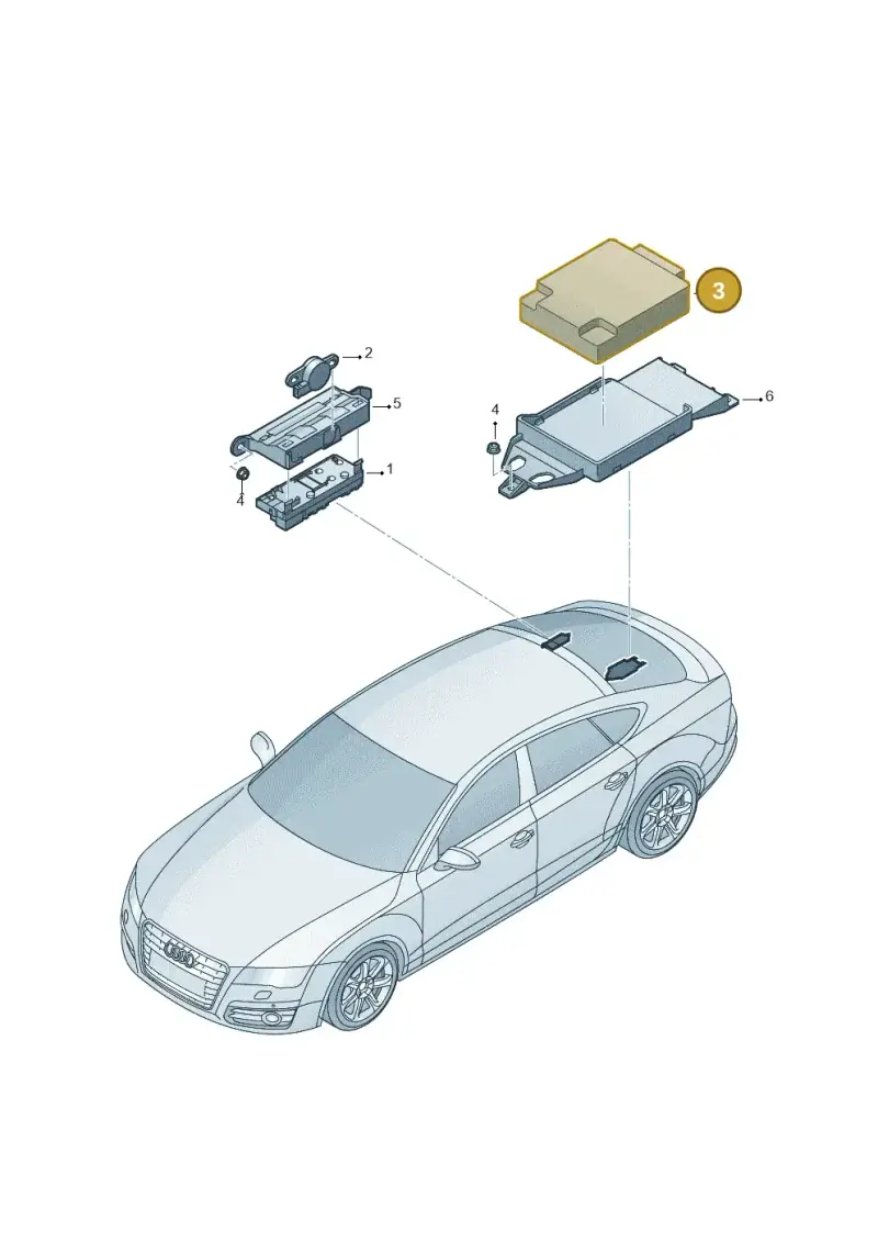 8K0959663D — Audi A7 Sportback (2014-2018) diagram 765959400, position 3