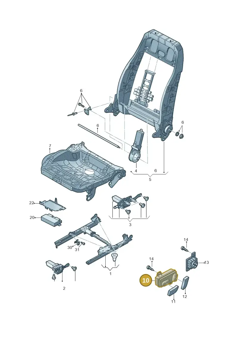 8K0959747B — Audi RS6 Avant (2013-2018) diagram 758959200, position 10