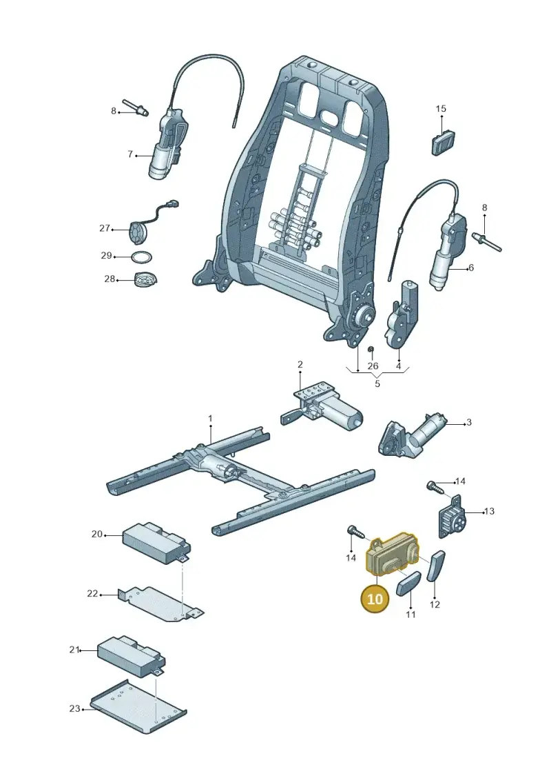 8K0959748B — Audi A4L 2.0 (2008-2012) diagram 669959020, position 10