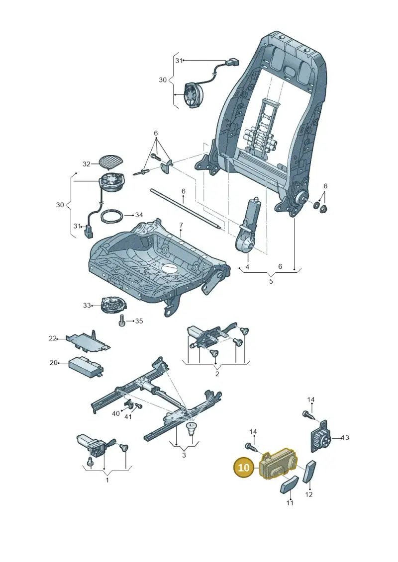 8K0959748C — Audi A7 Sportback (2014-2018) diagram 788959200, position 10