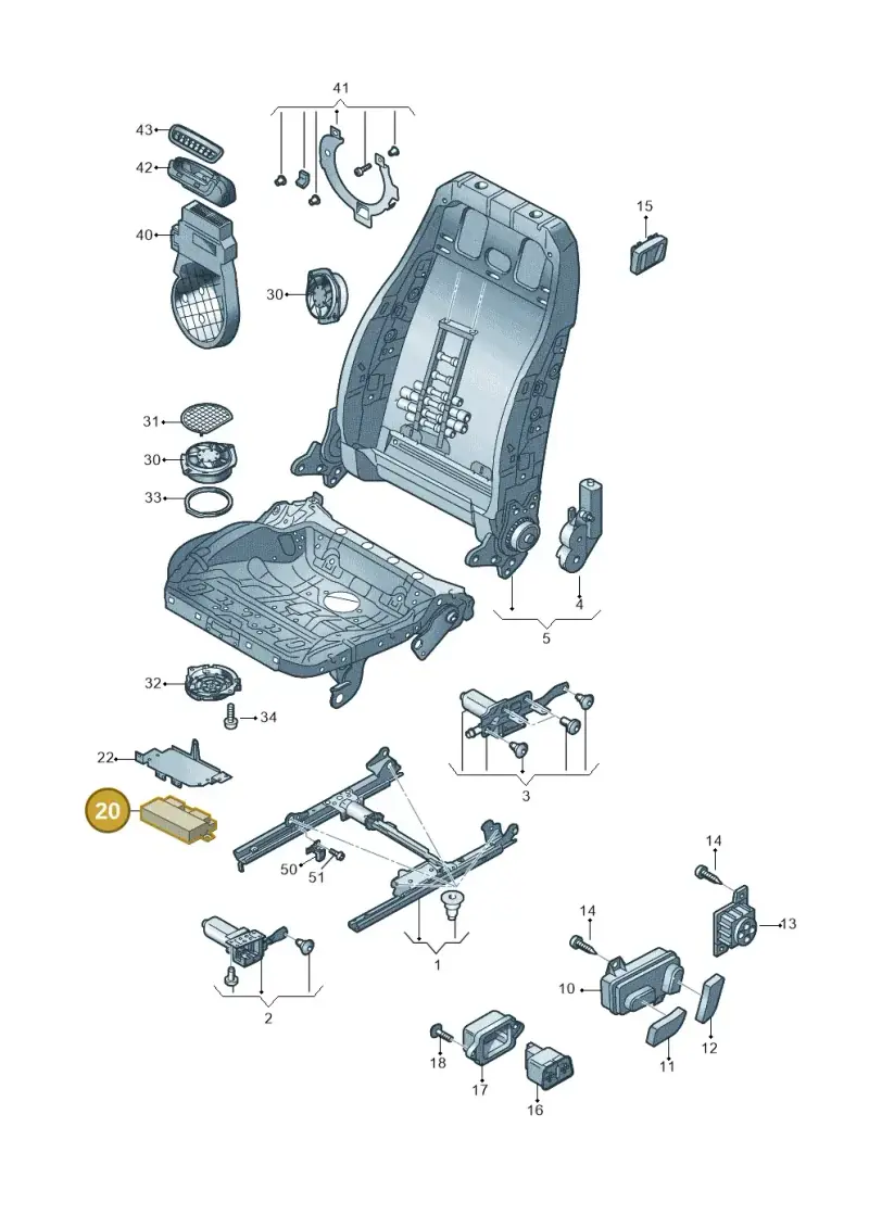 8K0959760D — Audi RS4 Av. qu. 4.2 (2012-2015) diagram 670959200, position 20