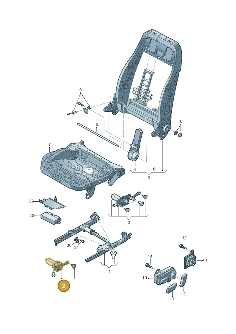 8K0959761 — Audi RS6 Avant (2013-2018) diagram 758959200, position 2