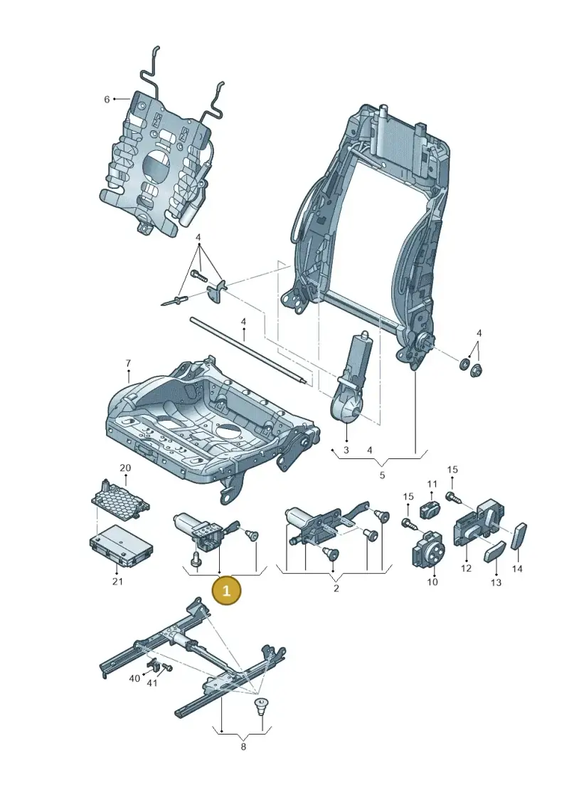8K0959761 — Audi A3 Sportback (2016-2020) diagram 890959200, position 1