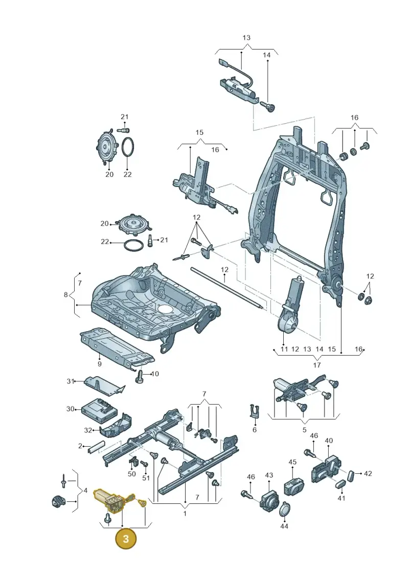 8K0959762 — Audi A8L qu. 3.0 TDI (2013-2018) diagram 771959200, position 3