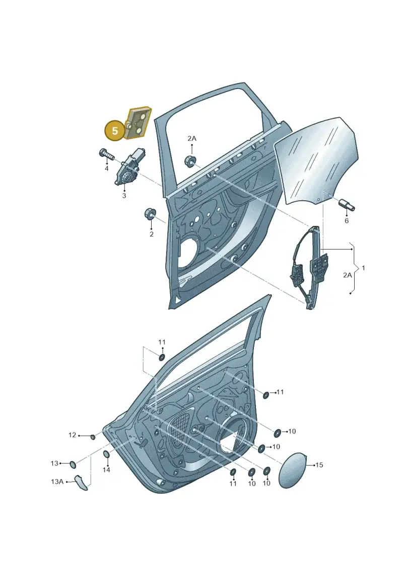 8K0959795C — Audi A4L 2.0 (2008-2012) diagram 636839600, position 5