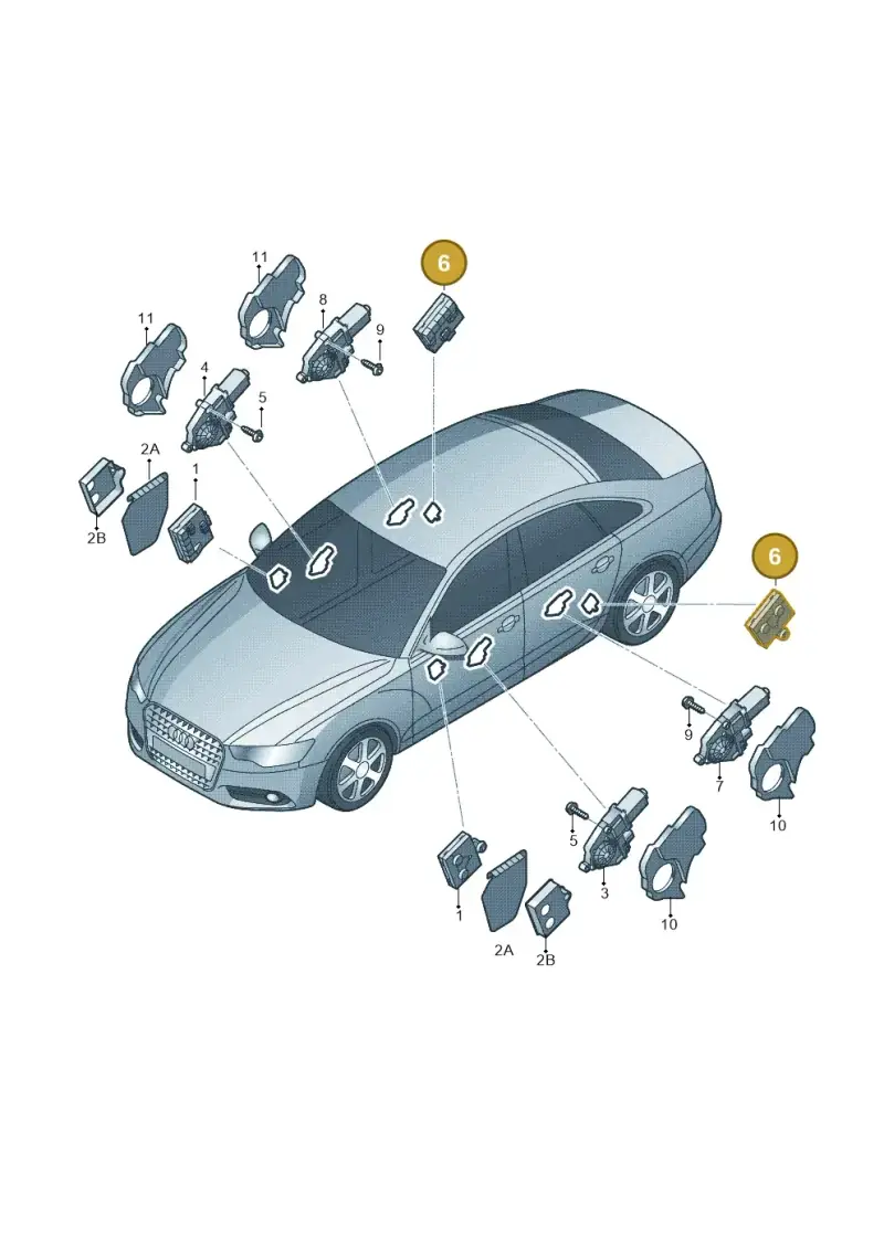 8K0959795F — Audi A4 Av. Allroad (2008-2016) diagram 717959100, position 6