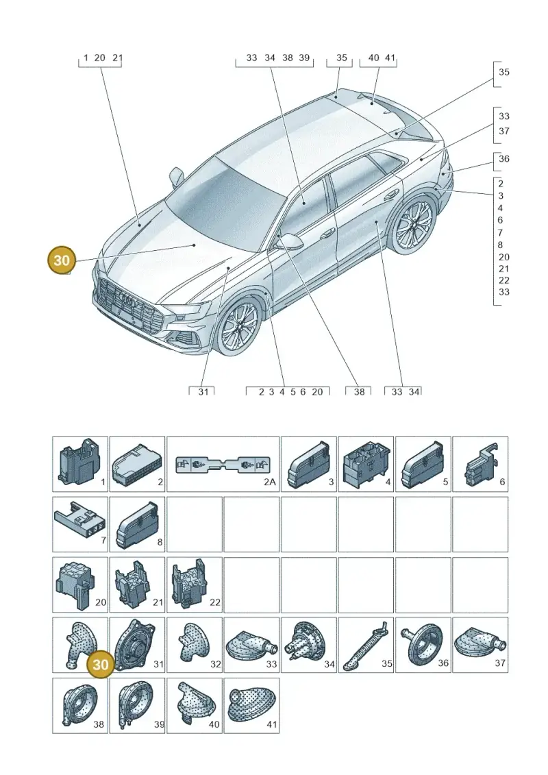 8K0971841 — Audi RS Q8 Quattro (2019-) diagram 429971810, position 30
