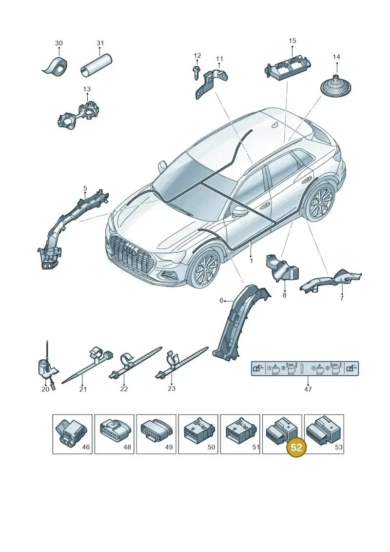 8K0972416 — Audi Q4 Sportback (2021-2022) diagram 89a971950, position 52