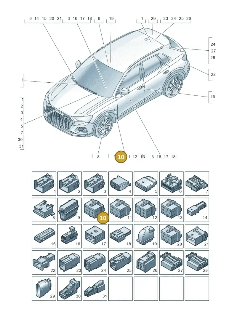 8K0972483A — Audi Q4 Sportback (2021-2025) diagram 89a971820, position 10