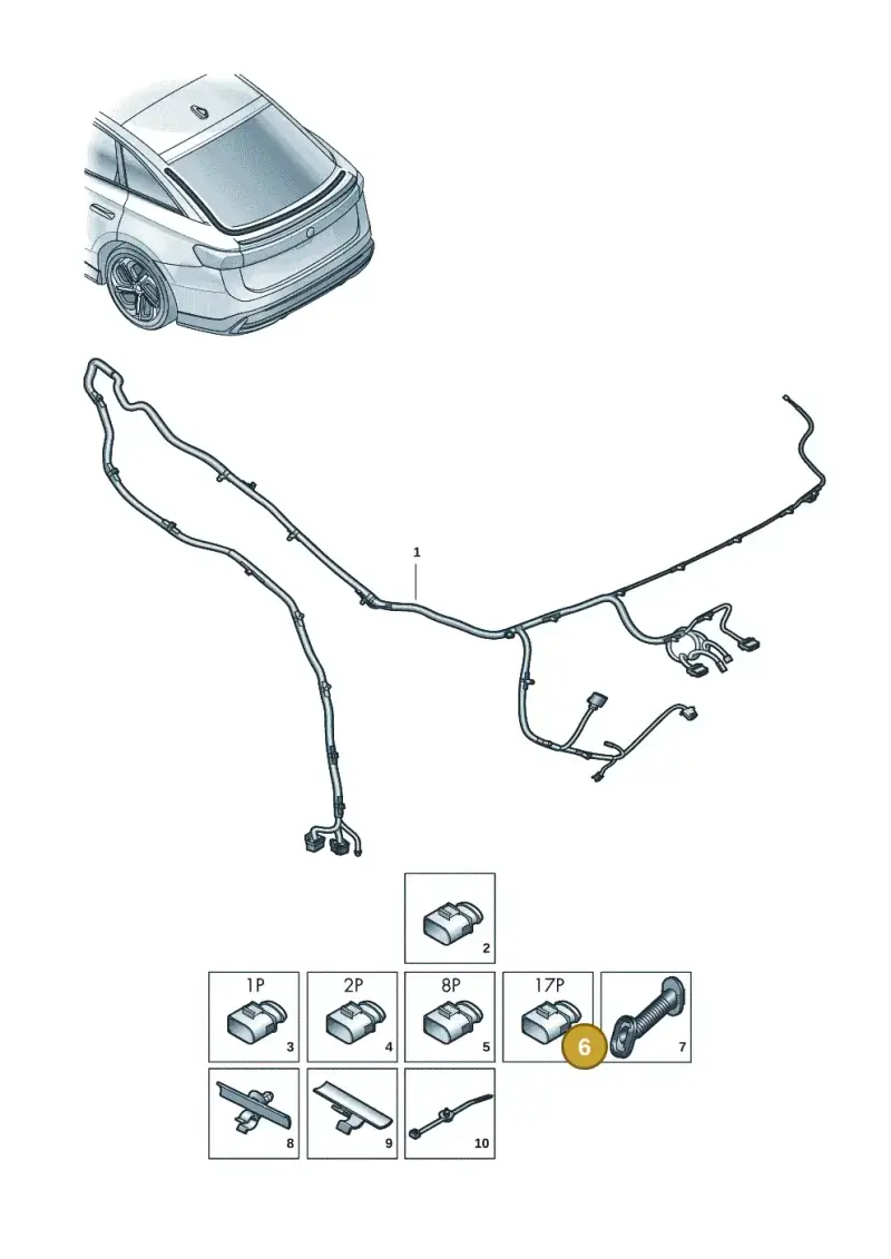 8K0972483D — Volkswagen ID.7 (2023-2025) diagram 14b972810, position 6