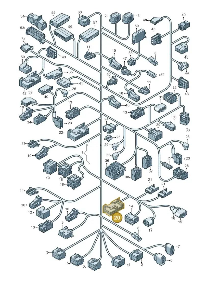8K0972977G — Audi RS4 Av. qu. 4.2 (2012-2015) diagram 724971900, position 20