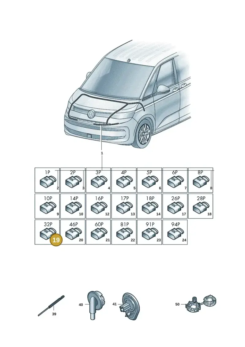 8K0972977G — Volkswagen Multivan (2021-2025) diagram 7t0971800, position 19