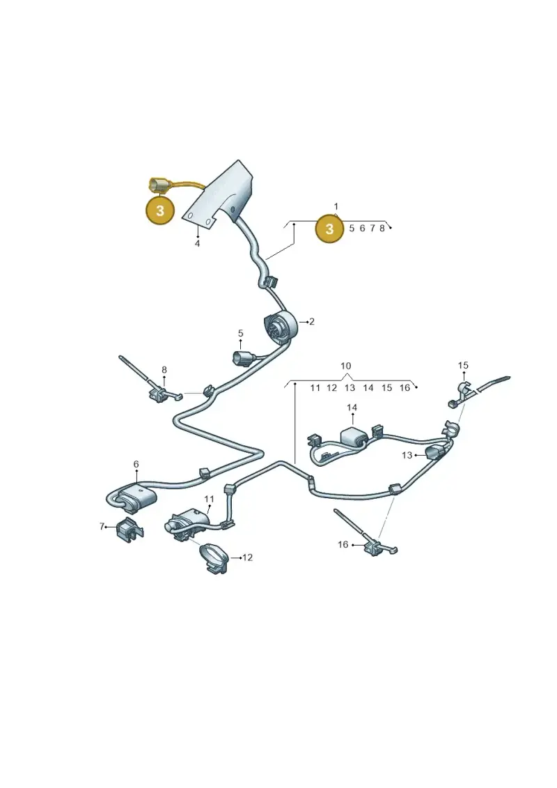 8K0973702A — Audi RS6 Avant (2019-) diagram 538971600, position 3