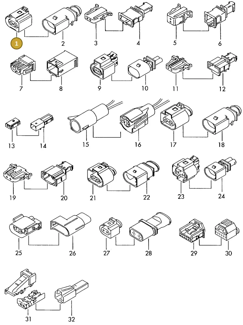 8K0973702E — Audi 1J0 platform diagram 198970210, position 1