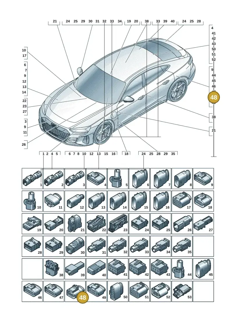 8K0973702E — Audi RS e-tron GT (2020-2020) diagram 4j1971820, position 48