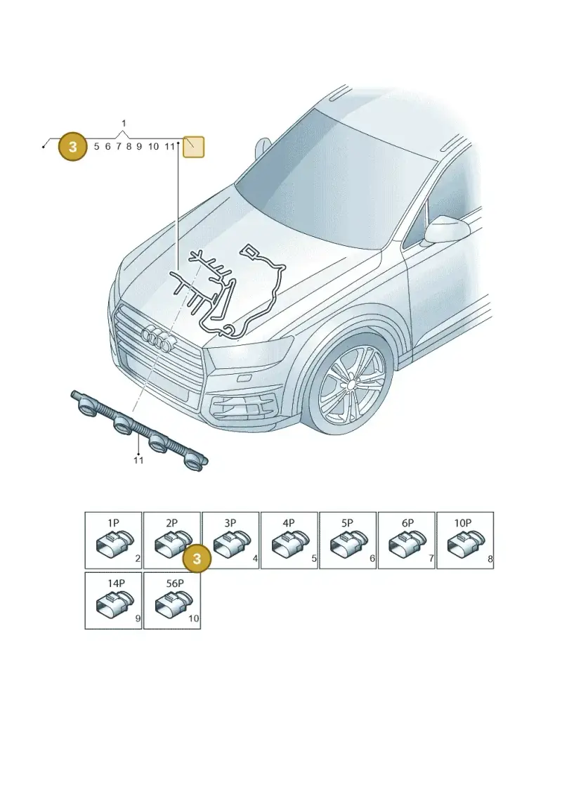 8K0973702E — Audi Q7 qu. 3.0 TDI (2015-2019) diagram 859971450, position 3