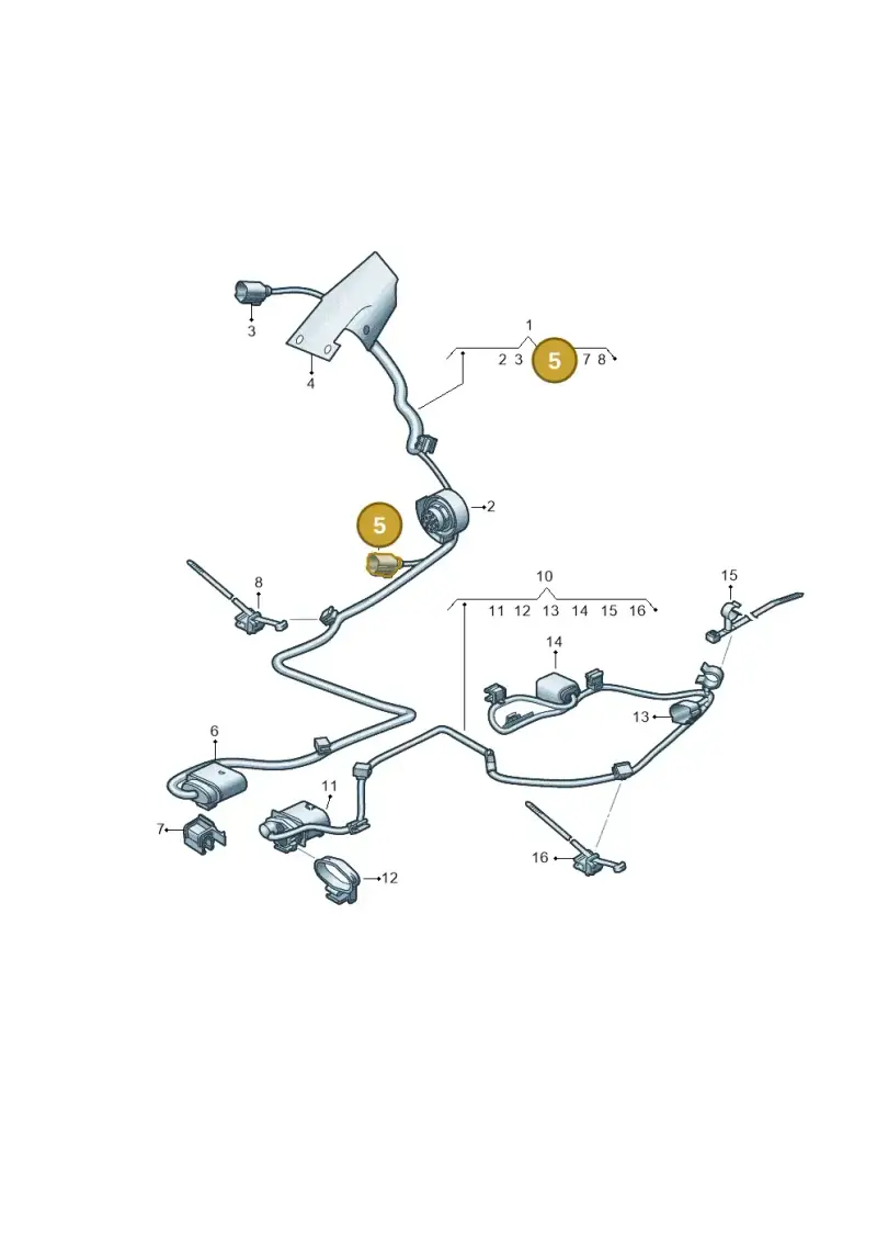 8K0973702G — Audi RS6 Avant (2019-) diagram 538971600, position 5
