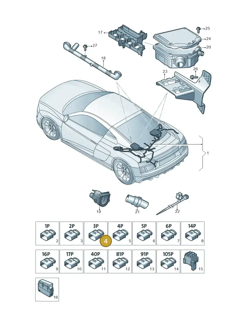 8K0973703F — Audi R8 Spyder (2015-2024) diagram 872971510, position 4