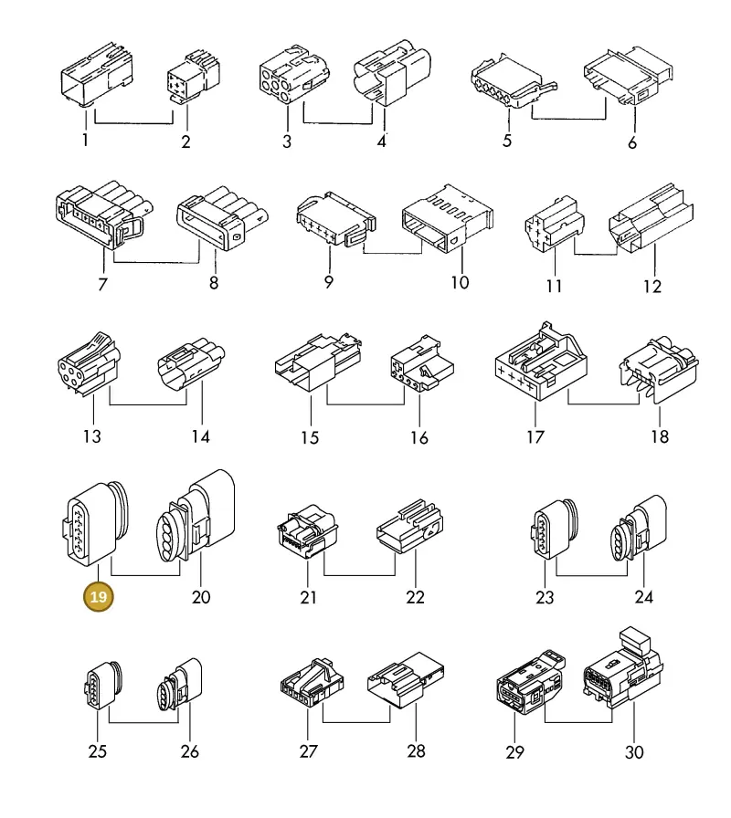 8K0973705F — Audi 1J0 platform diagram 198970800, position 19