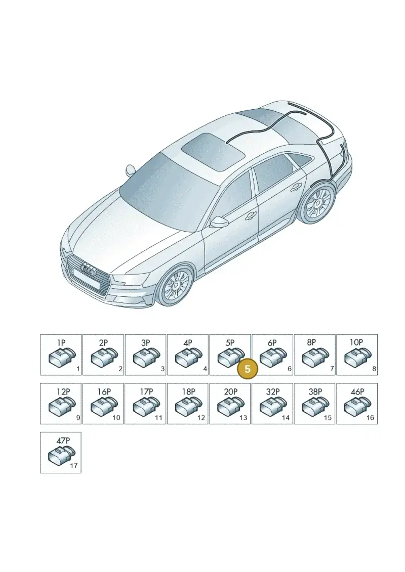 8K0973705F — Audi A4L 2.0 (2016-) diagram 849971830, position 5