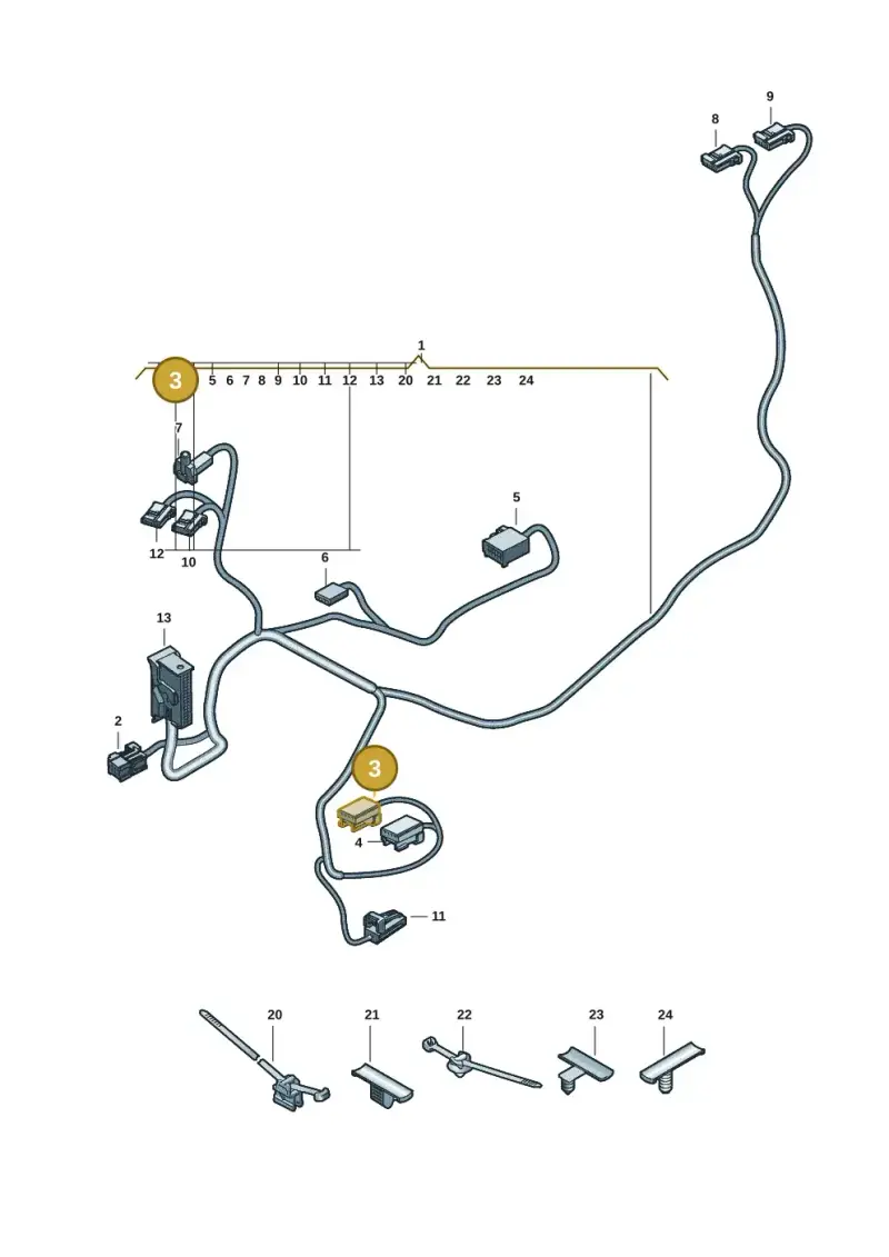 8K0973754A — Audi A5 Limo 2.0 (2024-) diagram 8wk972400, position 3