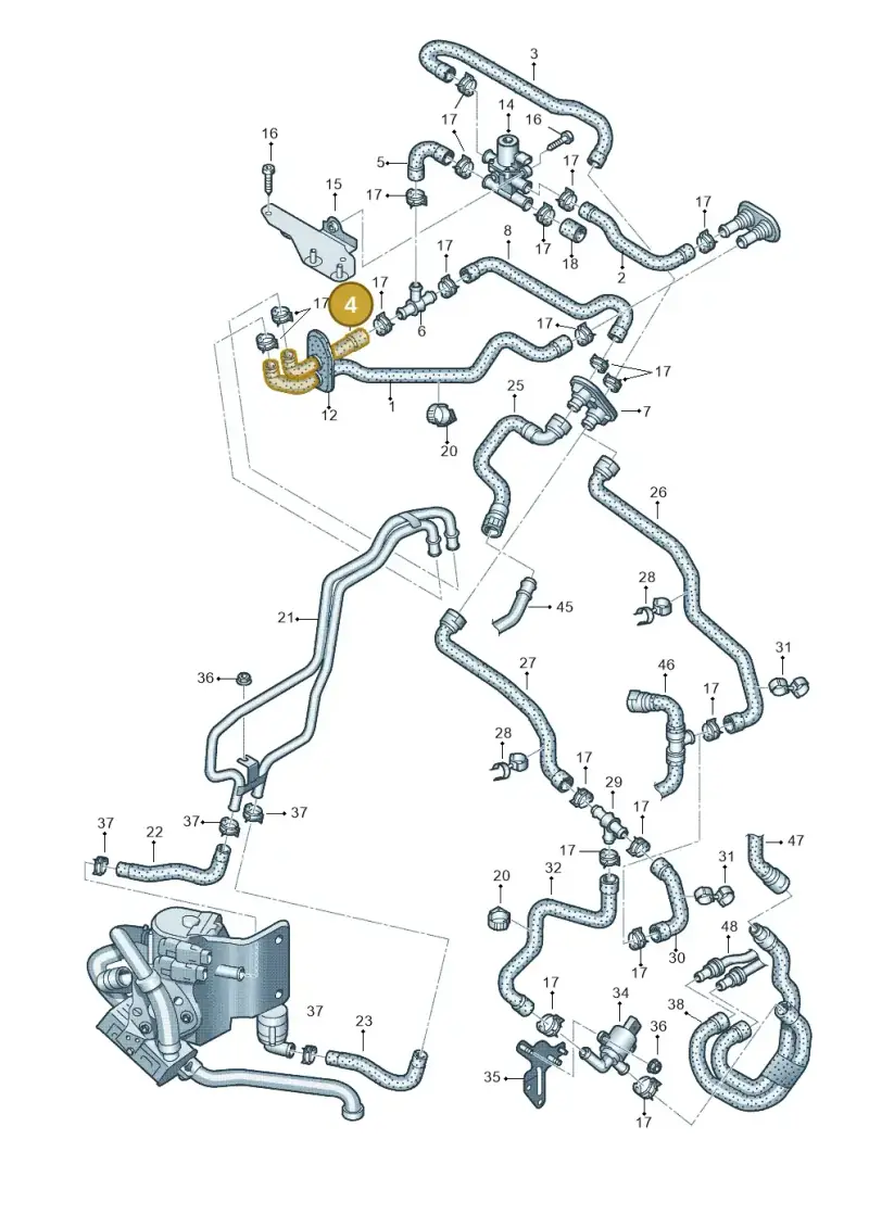 8K1265355A — Audi A5 Sportback (2011-2017) diagram 724261250, position 4