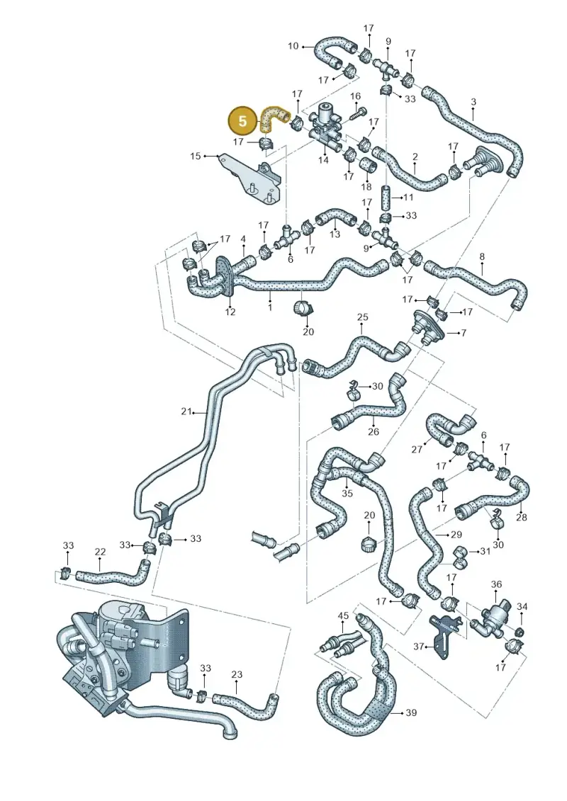 8K1265355C — Audi A5 Sportback (2011-2017) diagram 724261260, position 5