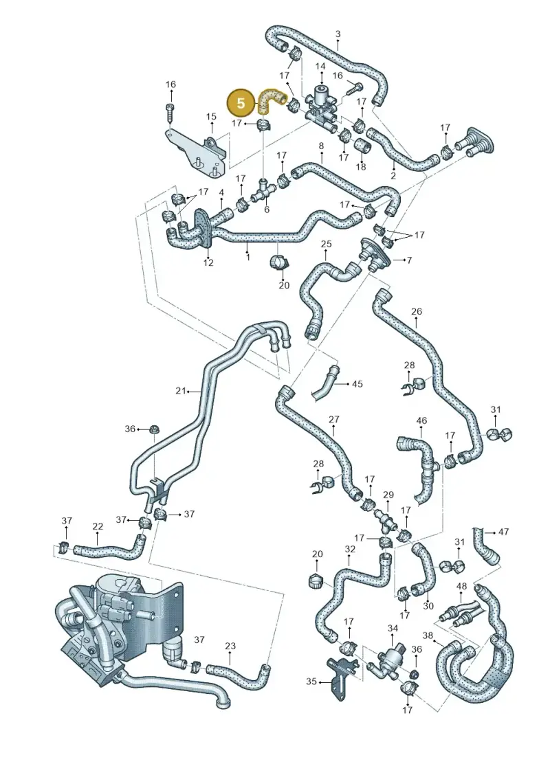 8K1265355C — Audi A5 Sportback (2011-2017) diagram 724261250, position 5