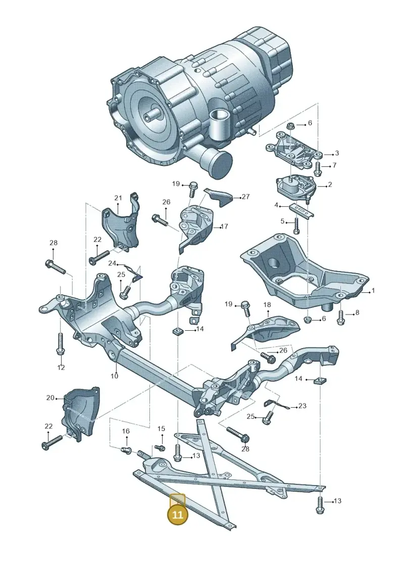 8K1399345E — Audi A4L 2.0 (2008-2012) diagram 620399600, position 11