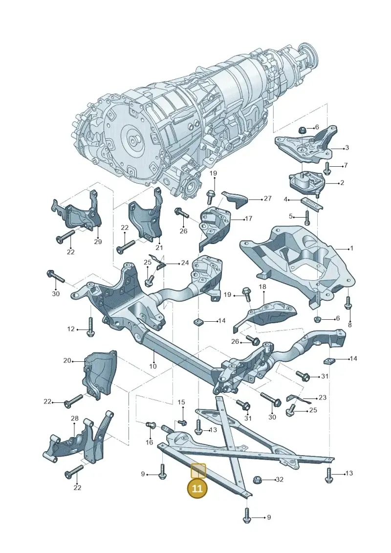 8K1399345E — Audi Q5 qu. 2.0 (2009-2018) diagram 687399077, position 11