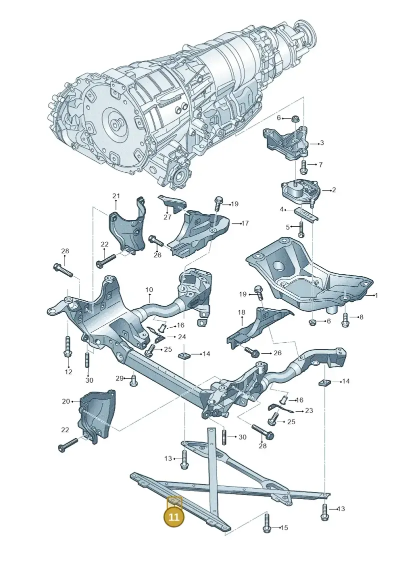8K1399345E — Audi RS5 Coupe (2010-2015) diagram 695399750, position 11
