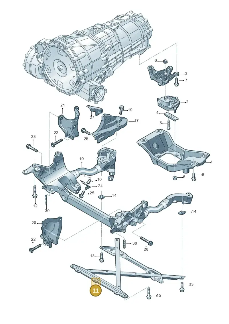 8K1399345E — Audi Q5 qu. 2.0 TDI (2012-2017) diagram 751399300, position 11