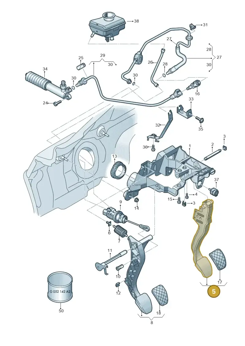 8K1721140C — Audi Q5 qu. 2.0 TDI (2012-2017) diagram 670721250, position 5