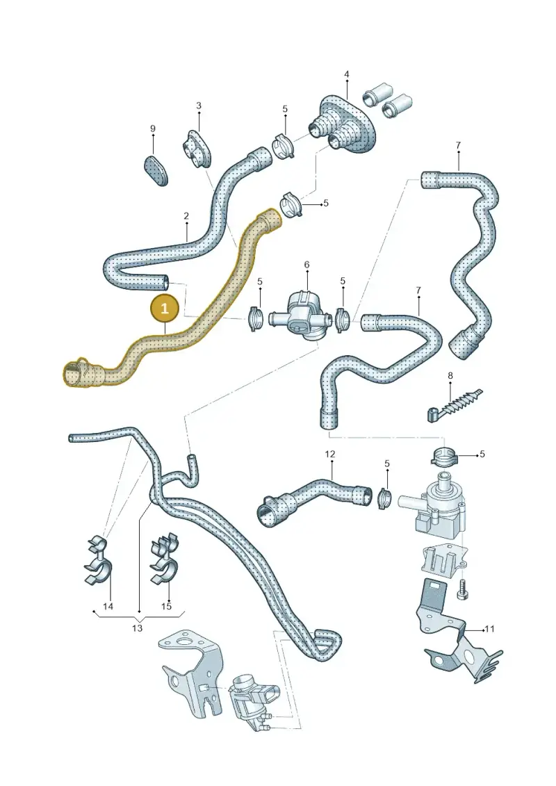 8K1819371AB — Audi A4L 2.0 (2008-2012) diagram 669819045, position 1