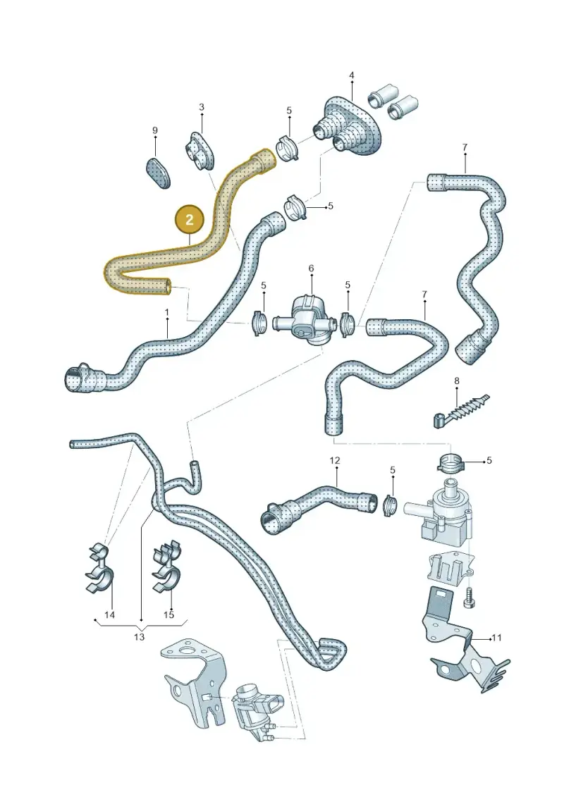 8K1819373AB — Audi A4L 2.0 (2008-2012) diagram 669819045, position 2